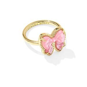 Kendra Scott Haley Bow Gold Band Ring SZ 6